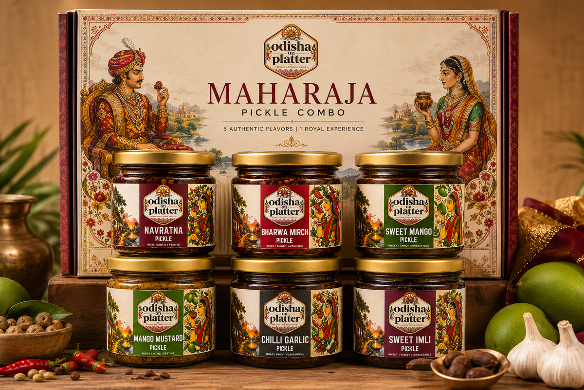 Maharaja Pickle Collection – Complete Set of 6 Handcrafted Odia Pickles