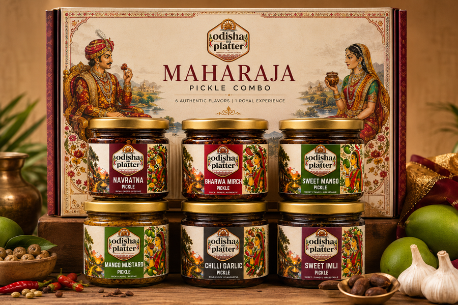 Maharaja Pickle Collection – Complete Set of 6 Handcrafted Odia Pickles