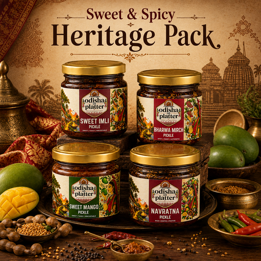 Sweet & Spicy Heritage Pack – 4 Traditional Odia Pickles